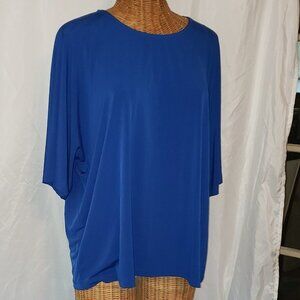 Ladies EASY WEAR by CHICO's Short Sleeve Shirt in Blue - 3